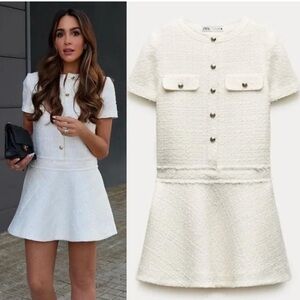 Zara Dress Ivory Size Small